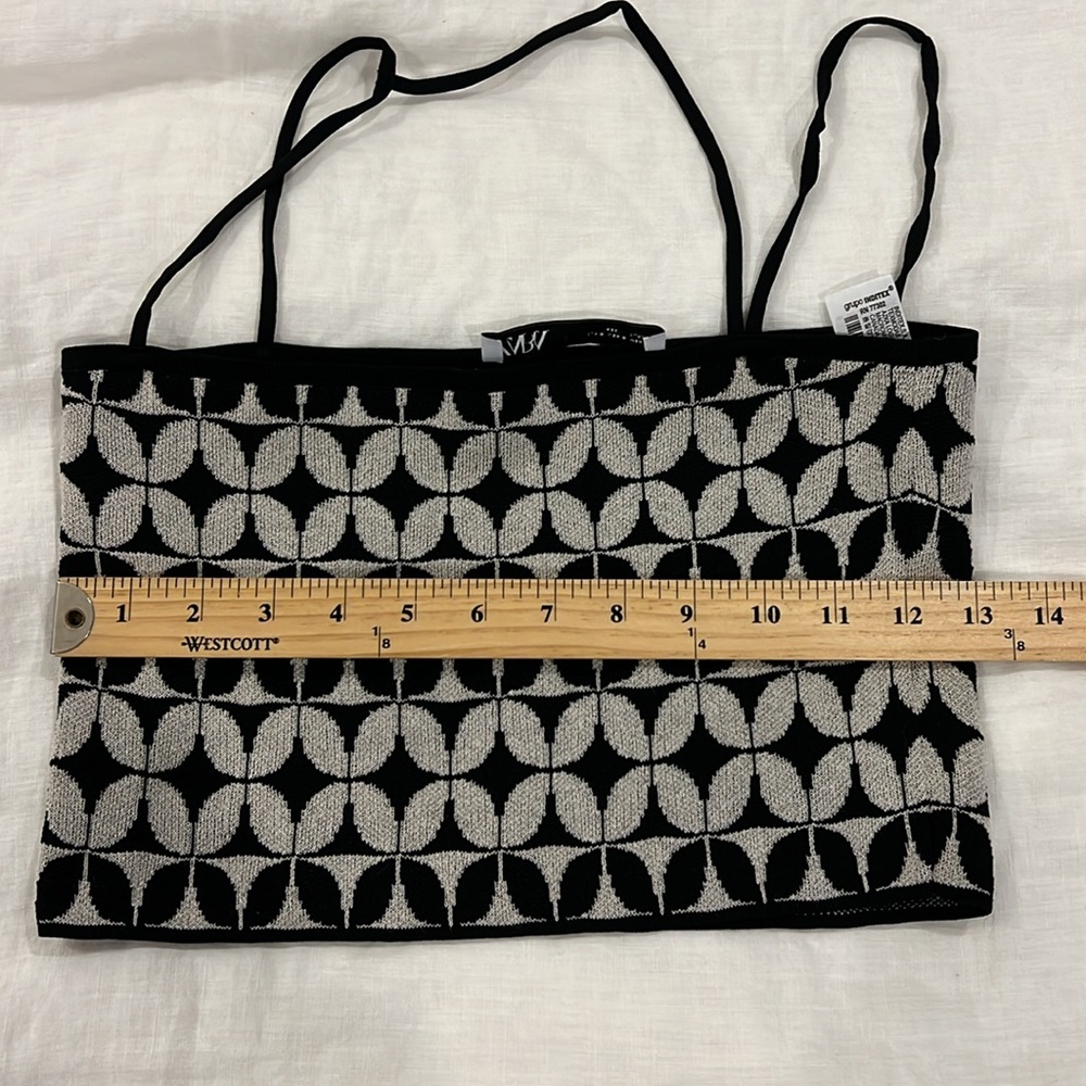 Zara GEOMETRIC JACQUARD KNIT TOP size small NWOT - Picture 5 of 6